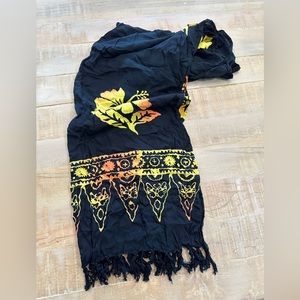 Hibiscus collection vacation Hawaii tropical floral sarong bikini swim coverup